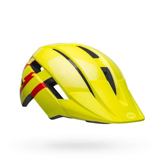 Bell Youth Sidetrack II Helmet Strike Gloss Hi-Viz/Red Bike Helmets
