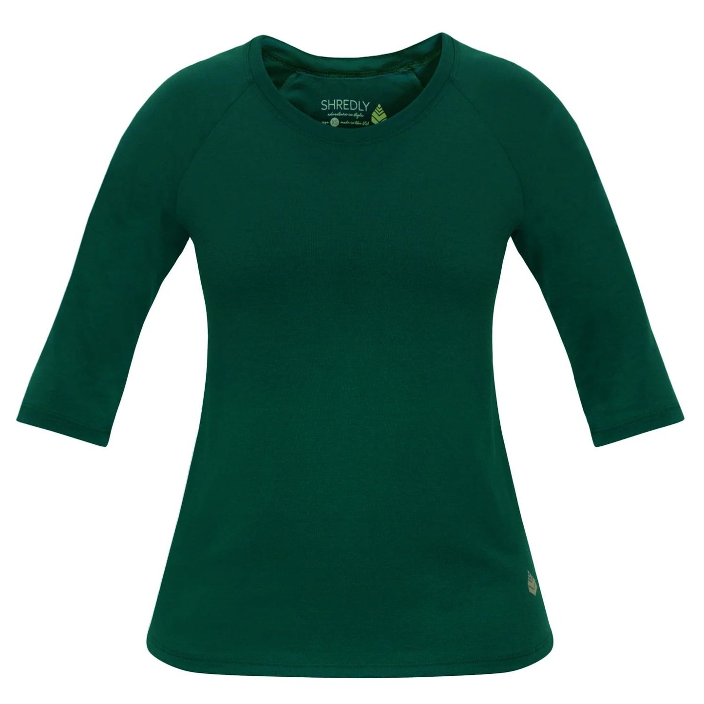Shredly Women's Raglan 3/4 Tee Juniper LS Shirts