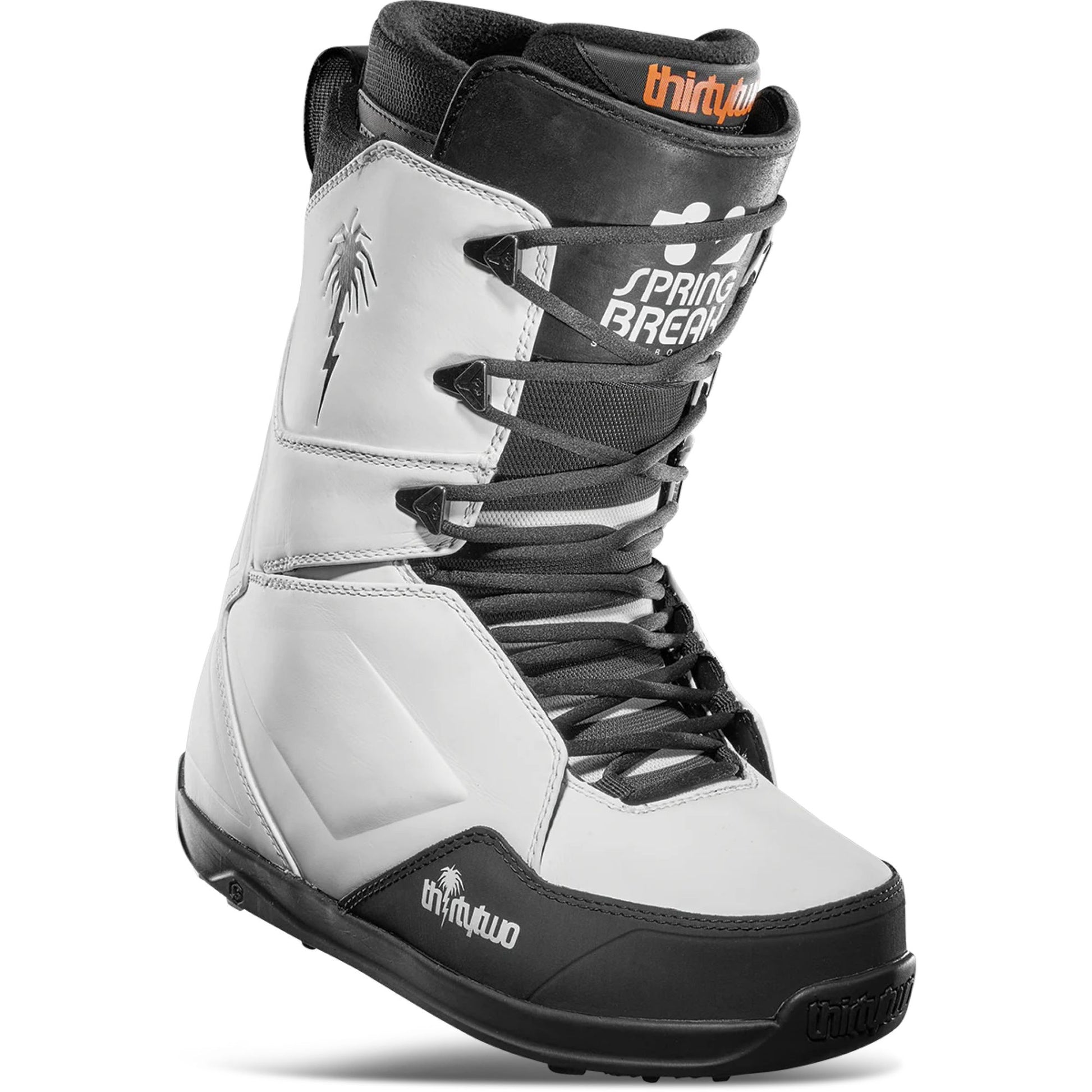 ThirtyTwo Lashed Premium Spring Break Snowboard Boots White Black 8 Snowboard Boots