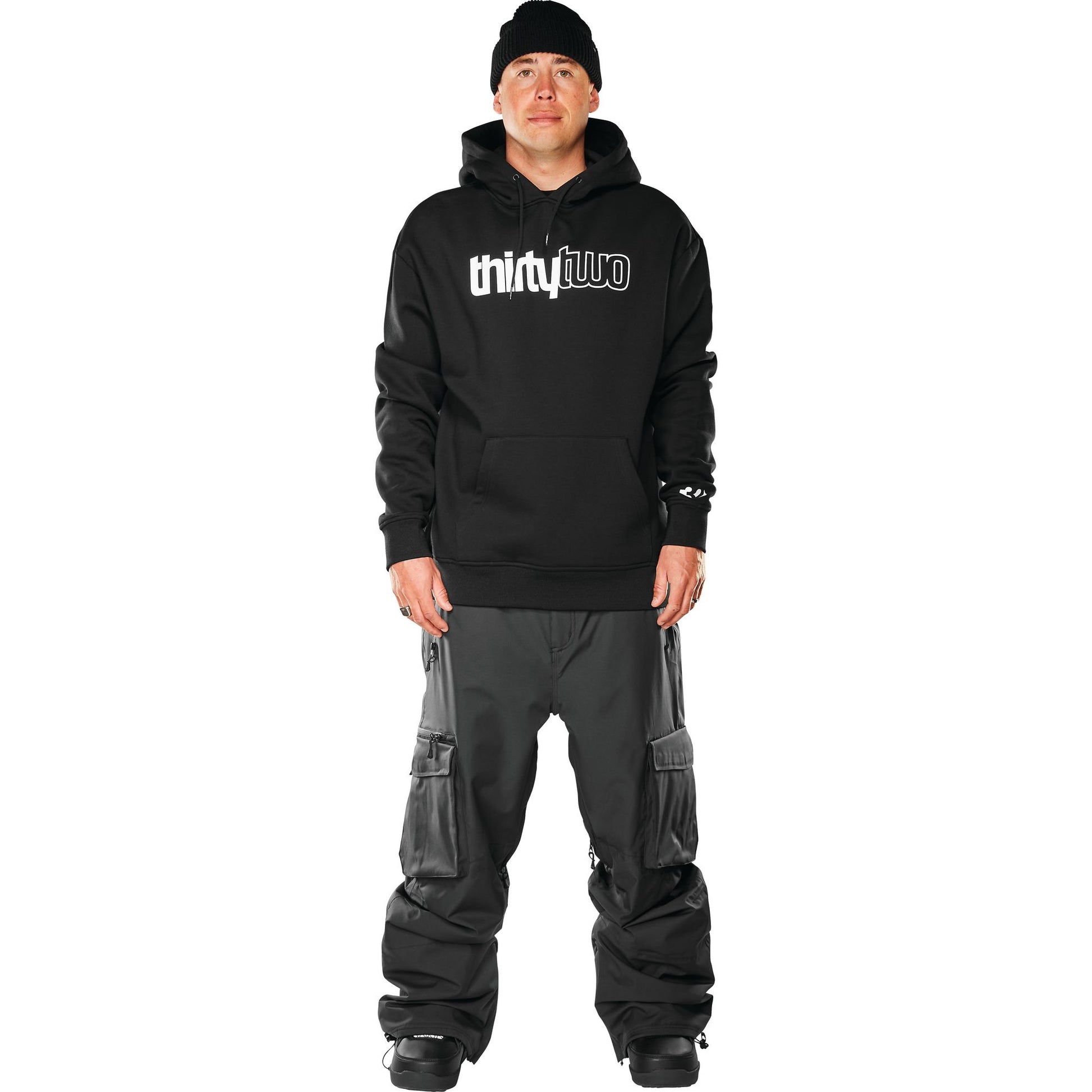 ThirtyTwo Double Tech Hooded Pullover Black S Sweatshirts & Hoodies