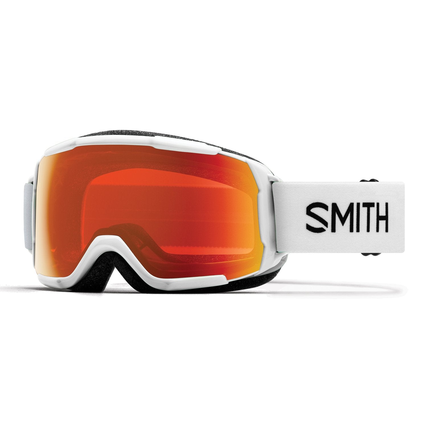 Smith Kids' Grom Snow Goggle White ChromaPop Everyday Red Mirror Snow Goggles