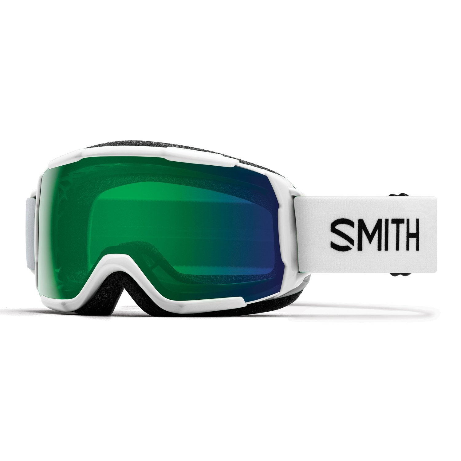 Smith Kids' Grom Snow Goggle White ChromaPop Everyday Green Mirror Snow Goggles