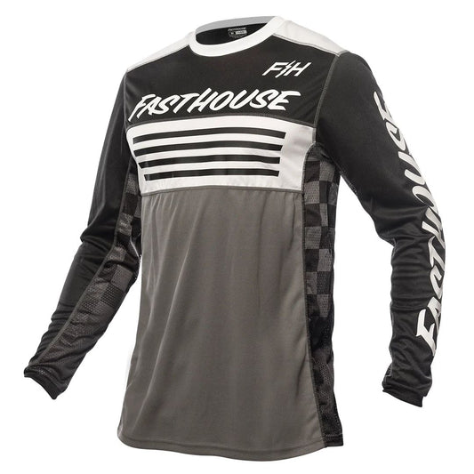 Fasthouse Grindhouse Omega Jersey Black Gray Bike Jerseys