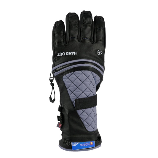 Hand Out Lux Gloves Black Grey Snow Gloves