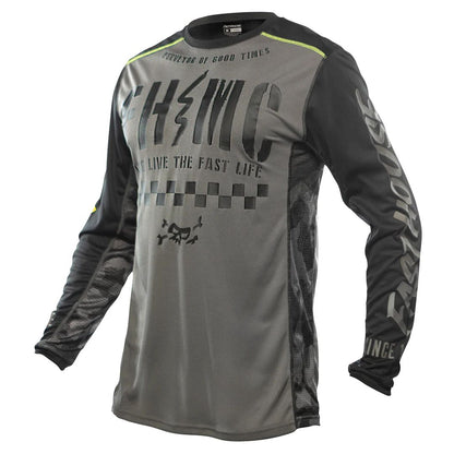 Fasthouse Off-Road Grindhouse Charge Jersey Gray Bike Jerseys