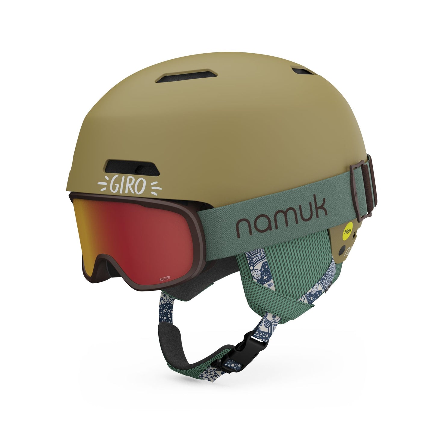 Giro Youth Crue CP Helmet Namuk Gold Northern Lights Snow Helmets