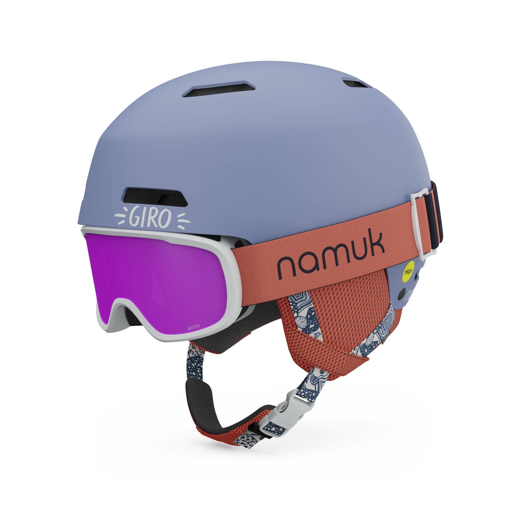 Giro Youth Crue CP Helmet Namuk Purple Blue Coral S Snow Helmets