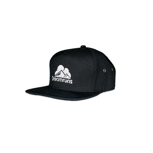 Dreamruns 7-Panel Hat Black White Hats