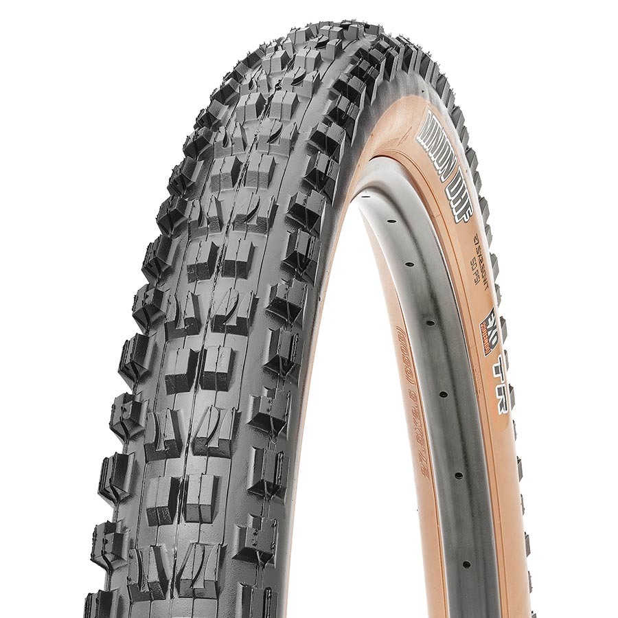 Maxxis Minion DHF Tire - 29 x 2.6 Tubeless Folding BLK/Dark Tan Dual EXO Wide Trail - Maxxis Tires