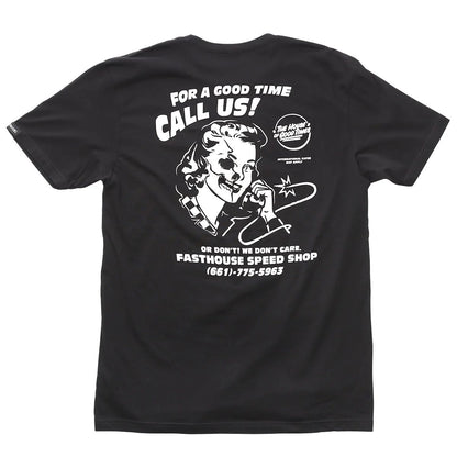 Fasthouse Call Us SS Tee Black - Fasthouse SS Shirts