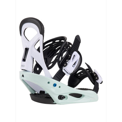 Kids' Burton Smalls Re:Flex Snowboard Bindings Neo-Mint White L - Burton Snowboard Bindings