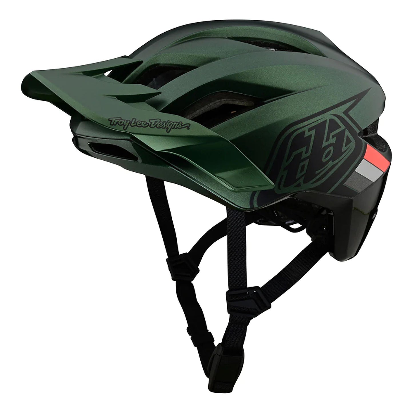 Troy Lee Designs Flowline SE Badge MIPS Helmet Forest Charcoal Bike Helmets