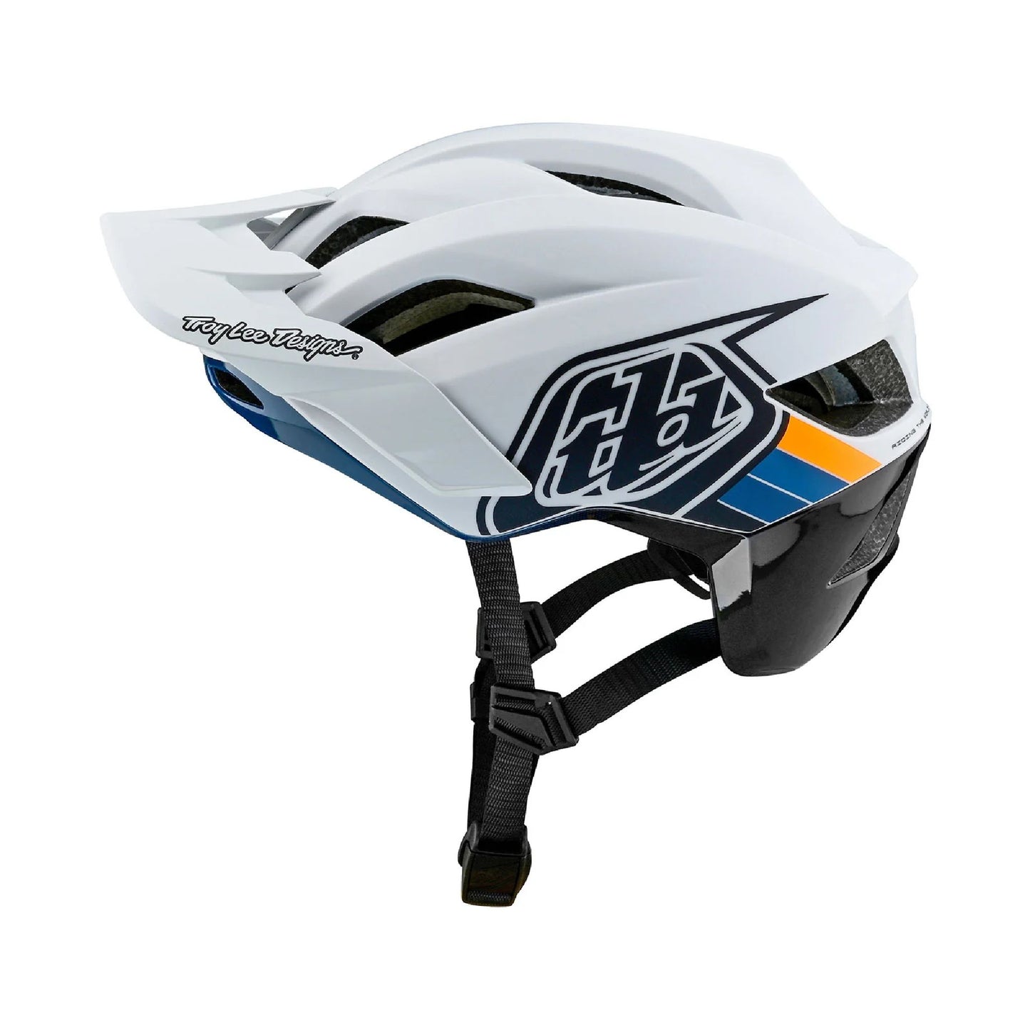 Troy Lee Designs Flowline SE Badge MIPS Helmet Light Gray Charcoal Bike Helmets