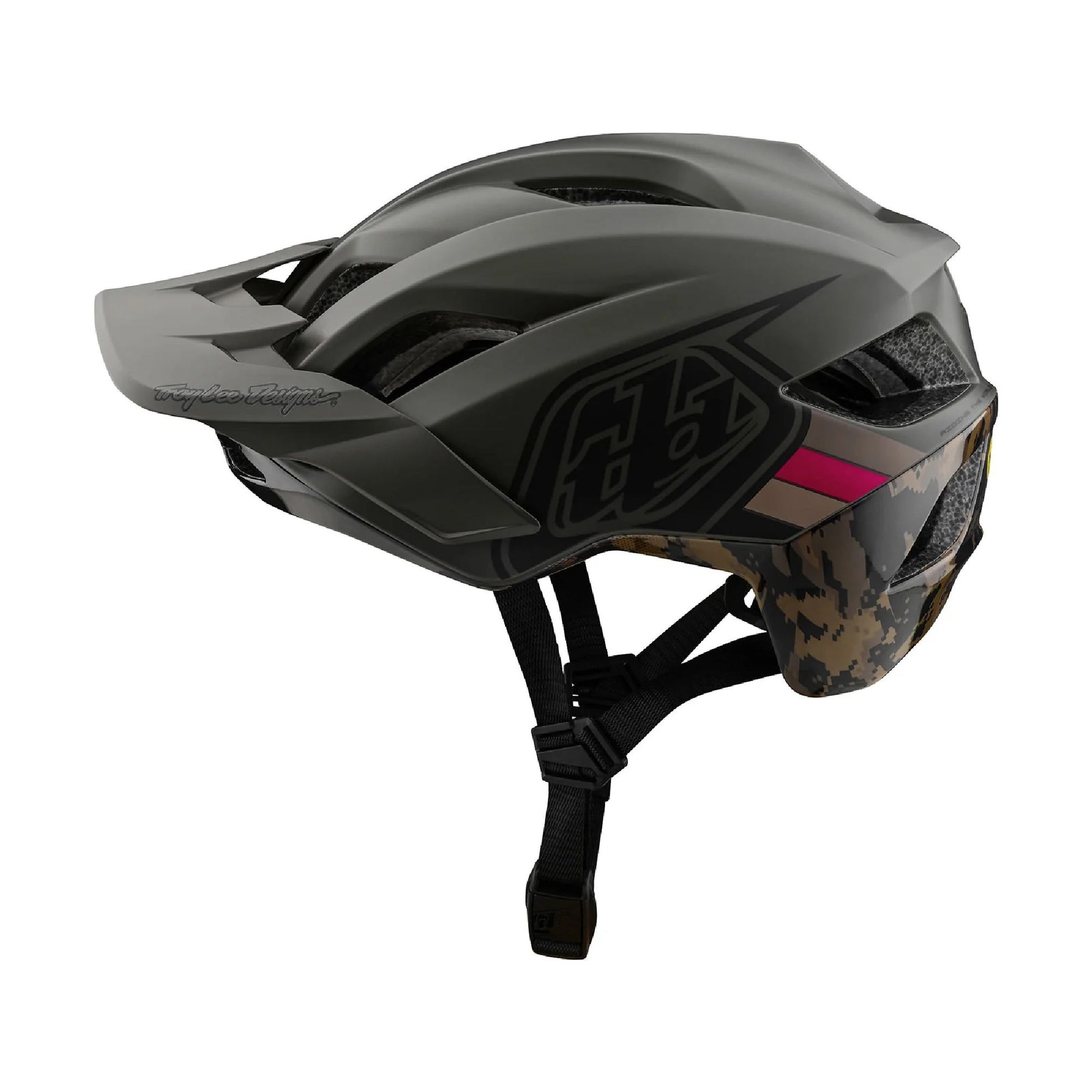 Troy Lee Designs Flowline SE Badge MIPS Helmet Tarmac Oak Bike Helmets