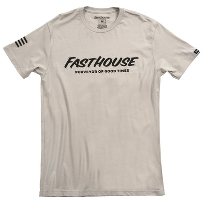 Fasthouse Logo Tee Light Gray - Fasthouse SS Shirts