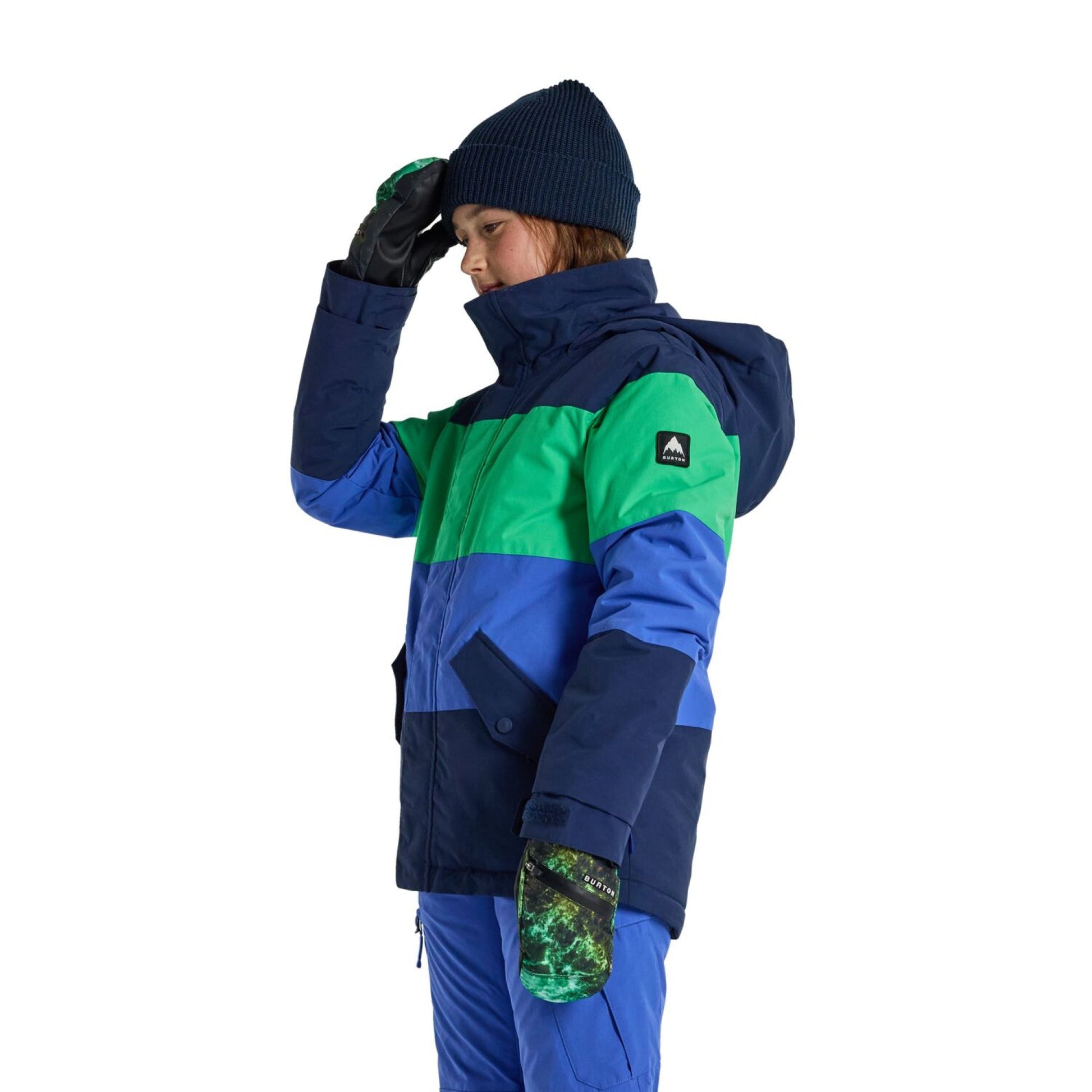 Boys' Burton Symbol 2L Jacket Dress Blue/Galaxy Green/Amparo Blue Snow Jackets