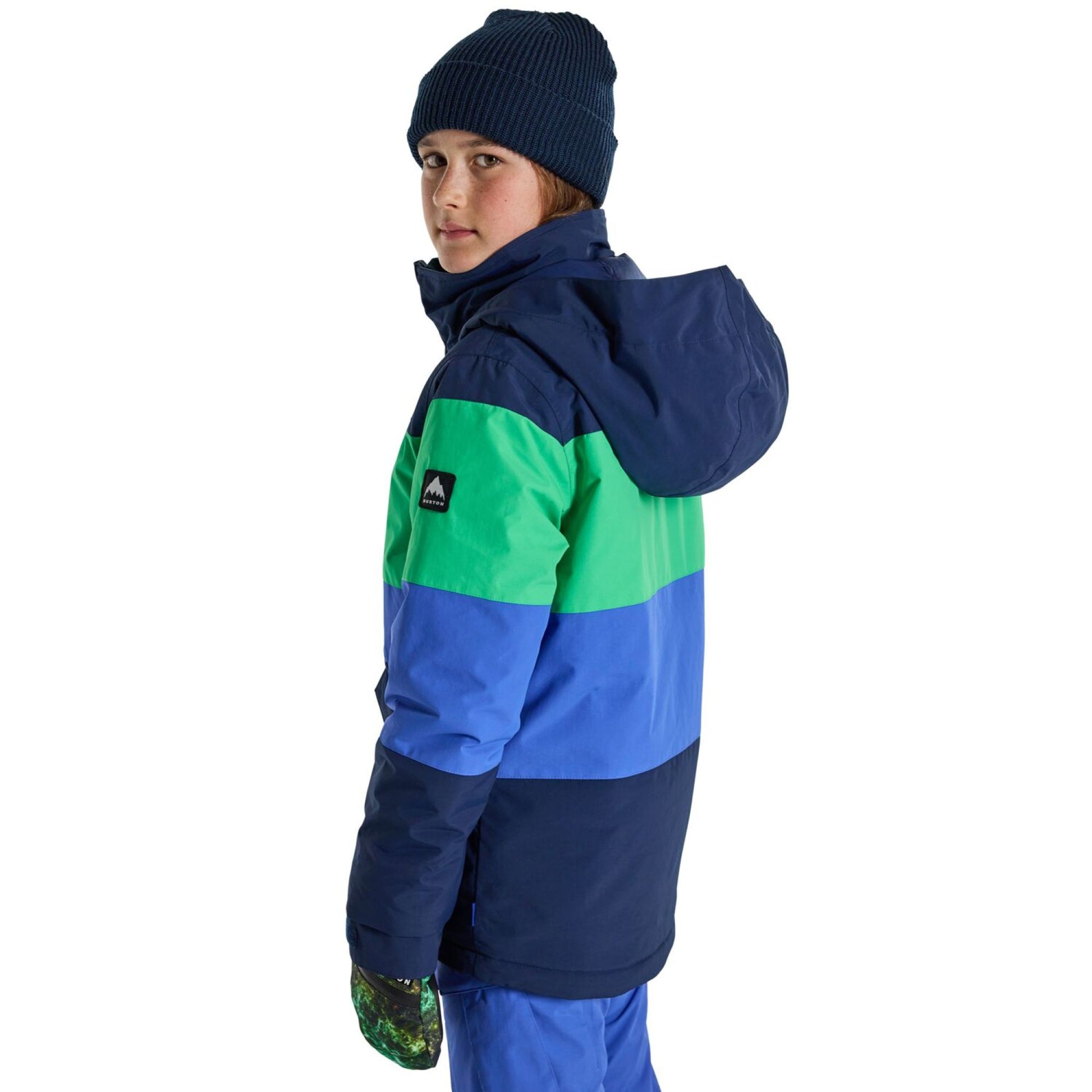 Boys' Burton Symbol 2L Jacket Dress Blue/Galaxy Green/Amparo Blue Snow Jackets