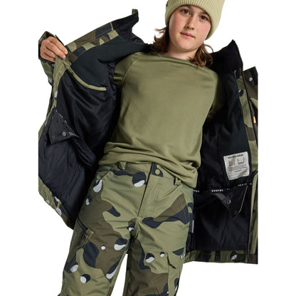 Boys' Burton Uproar 2L Jacket Forest Moss Cookie Camo - Burton Snow Jackets