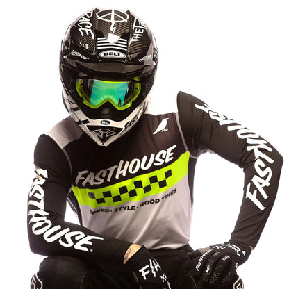 Fasthouse Elrod Jersey Black Hi Viz - Fasthouse Bike Jerseys