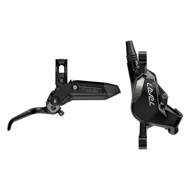 SRAM Level Silver Stealth Disc Brake Lever - Front Post Mount 2-Piston Aluminum Lever SS Hardware BLK C1 - SRAM Disc Brake & Lever