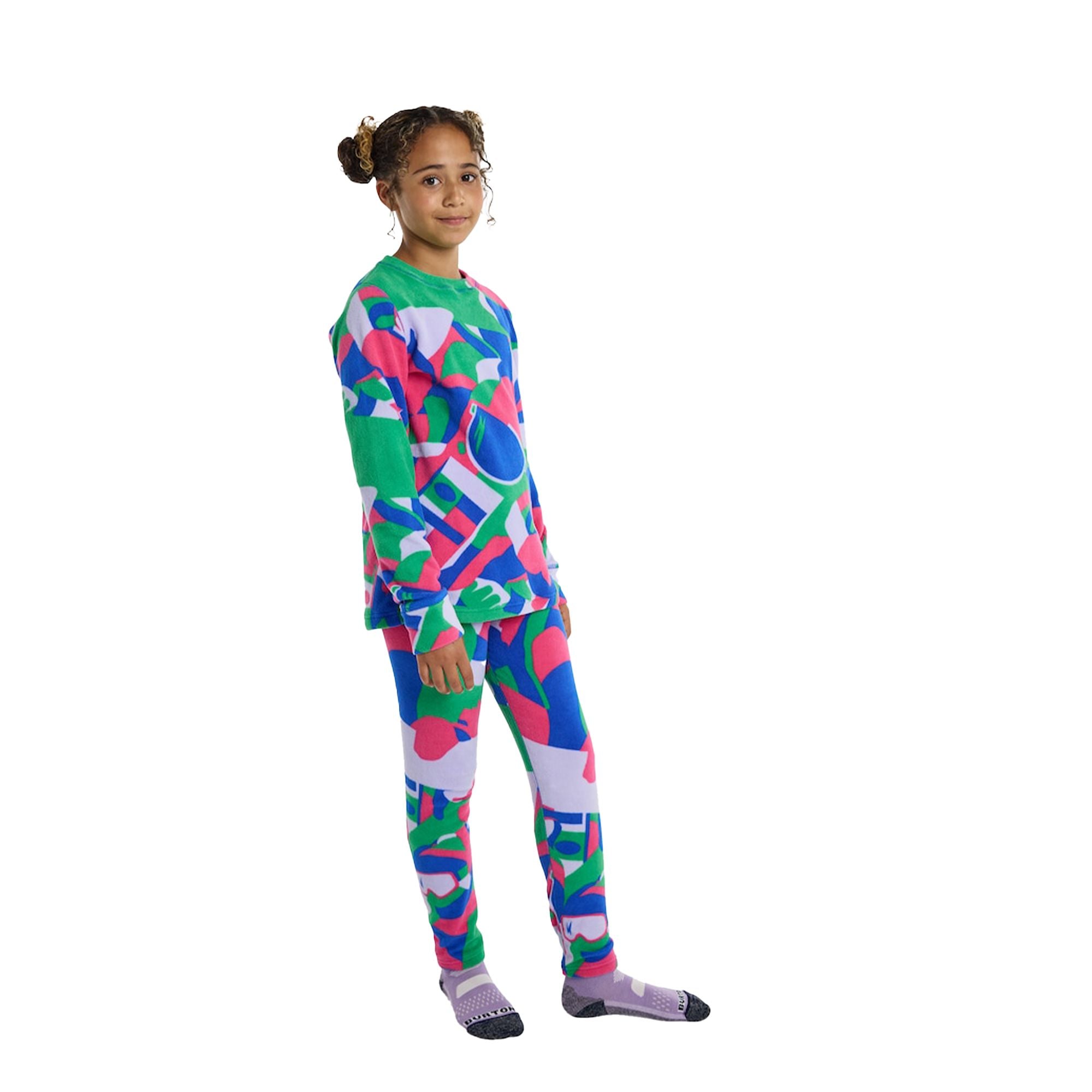 Kids' Burton Fleece Base Layer Set Camouflage Size Small hot 7/8 Kids - 2 SETS