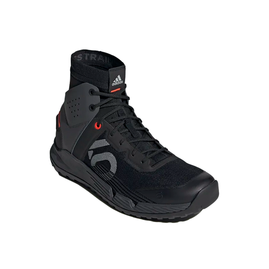 Five Ten Trailcross Mid Pro Mountain Bike Shoes Core Black Grey Two Solar Red 7.5 Bike Shoes