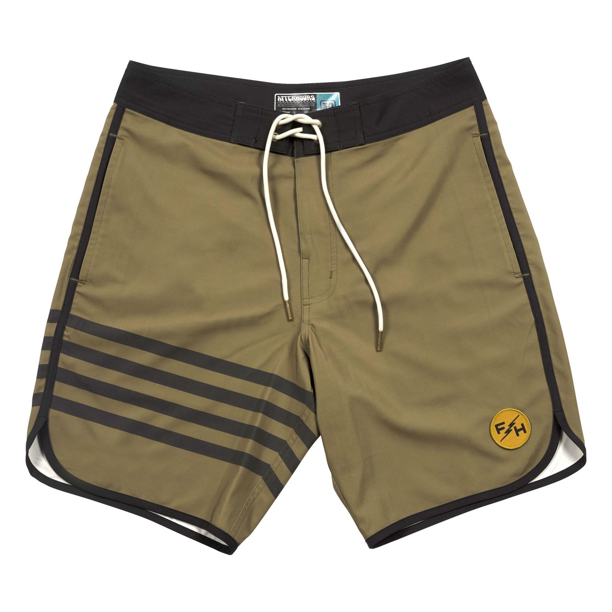 Fasthouse After Hours 18" Bomber Boardshort Olive Swimwear