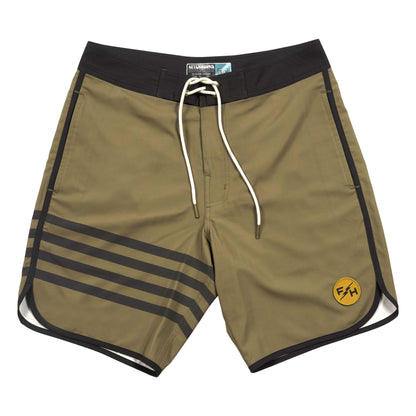 Fasthouse After Hours 18" Bomber Boardshort Olive - Fasthouse Swimwear