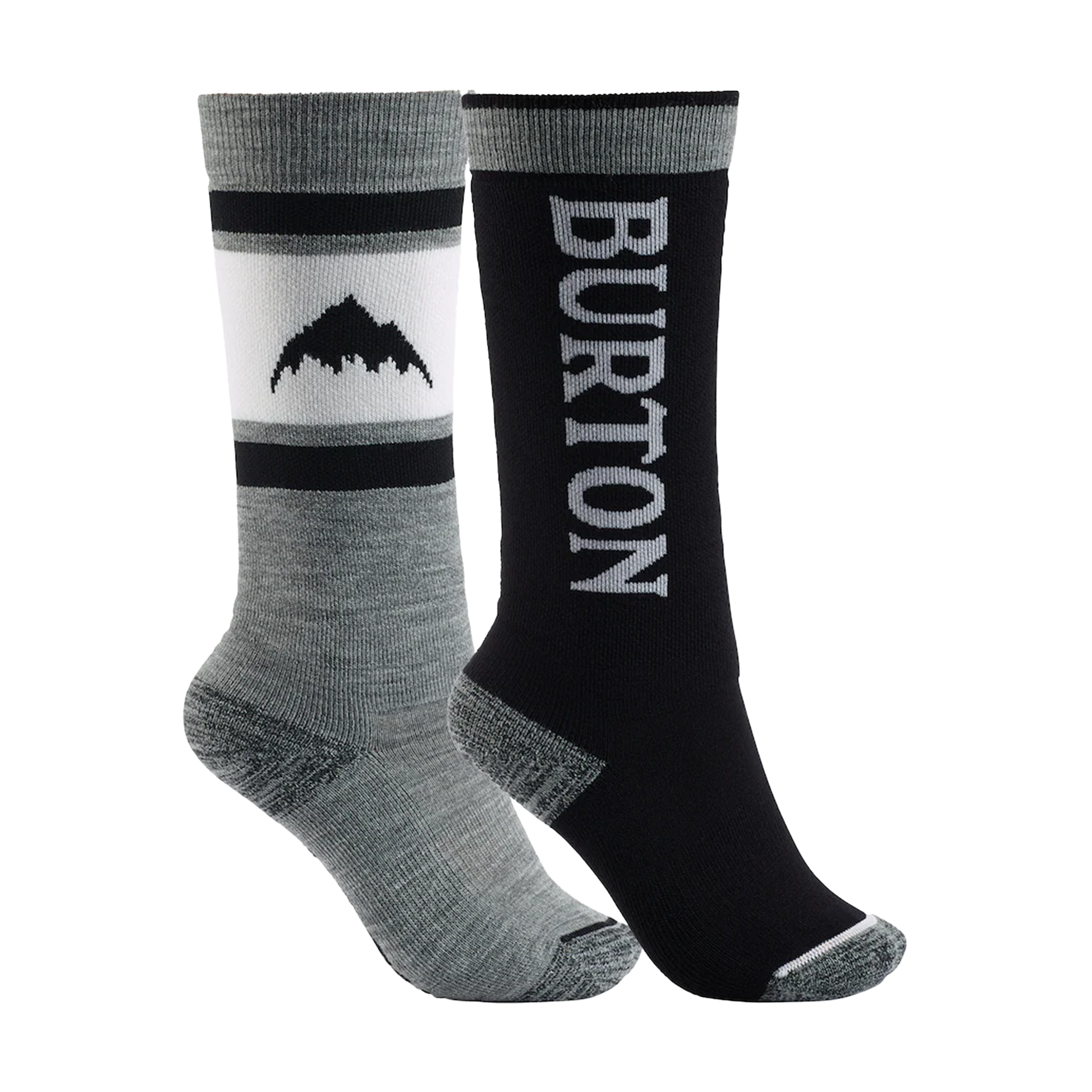 Kids' Burton Weekend Midweight Socks 2-Pack True Black Snow Socks