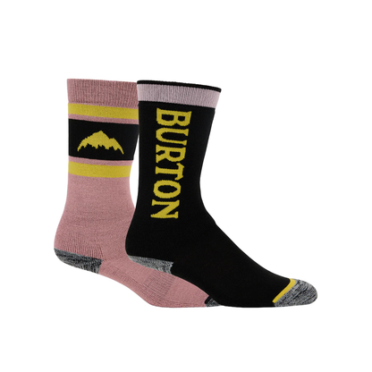 Kids' Burton Weekend Midweight Socks 2-Pack Powder Blush - Burton Snow Socks