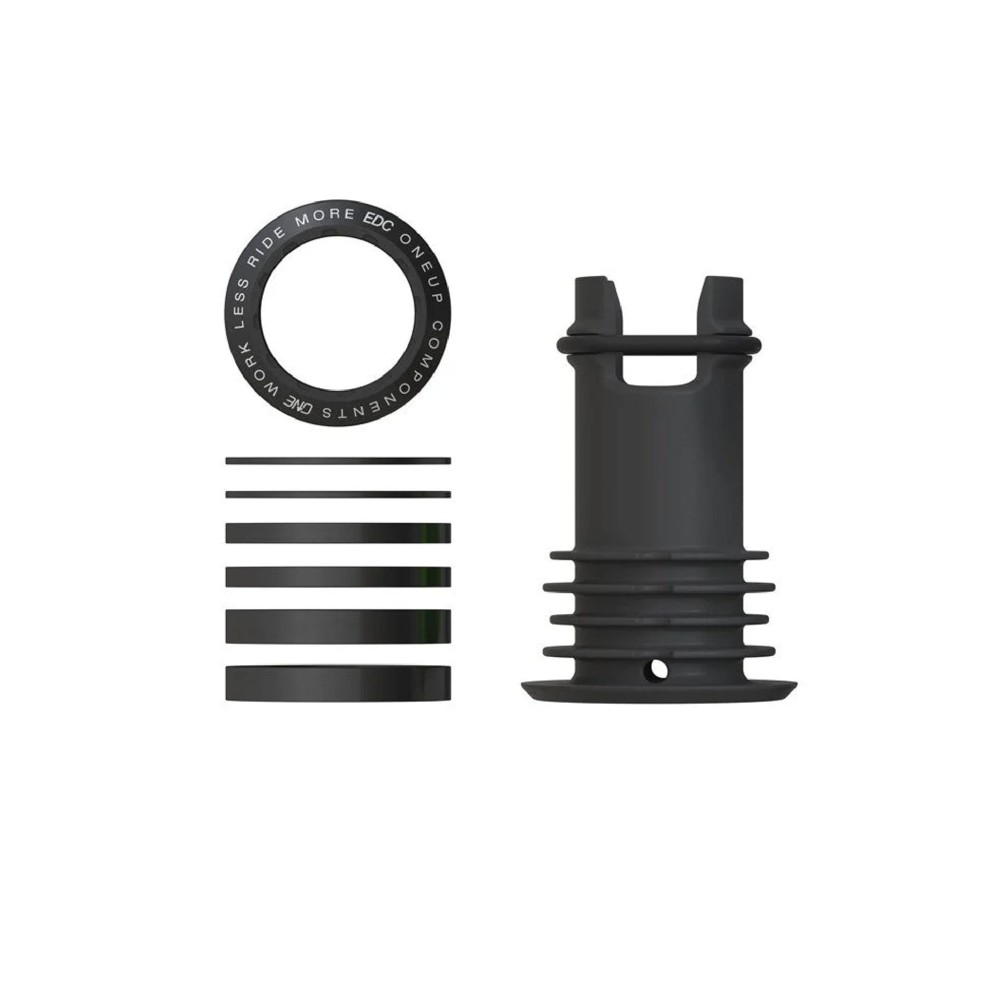 OneUp EDC Threaded Top Cap Black Bike Parts