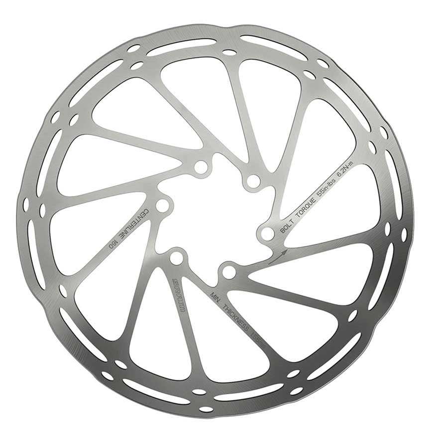 SRAM CenterLine Disc Brake Rotor - 180mm 6-Bolt Silver - SRAM Disc Rotor