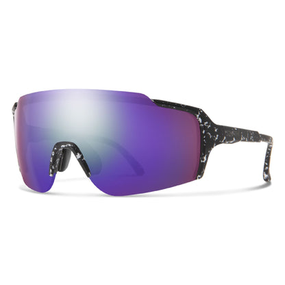 Smith Flywheel Sunglasses Matte Black Marble ChromaPop Violet Mirror - Smith Sunglasses