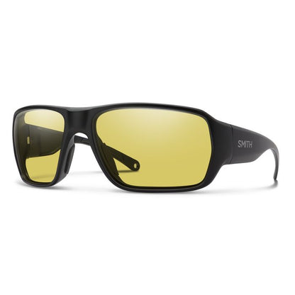 Smith Castaway Sunglasses Matte Black ChromaPop Glass Polarized Low Light Yellow - Smith Sunglasses