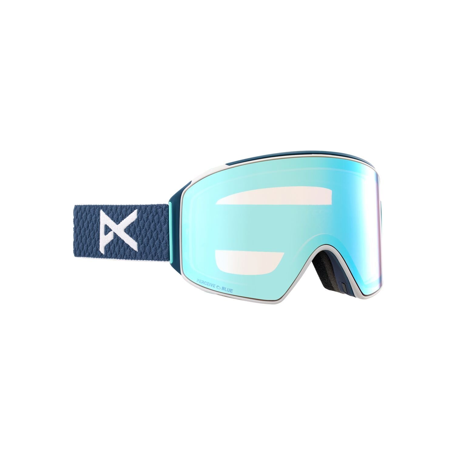 Anon M4 Cylindrical Goggles + Bonus Lens + MFI Face Mask - Low Bridge Fit Nightfall / Perceive Variable Blue Snow Goggles