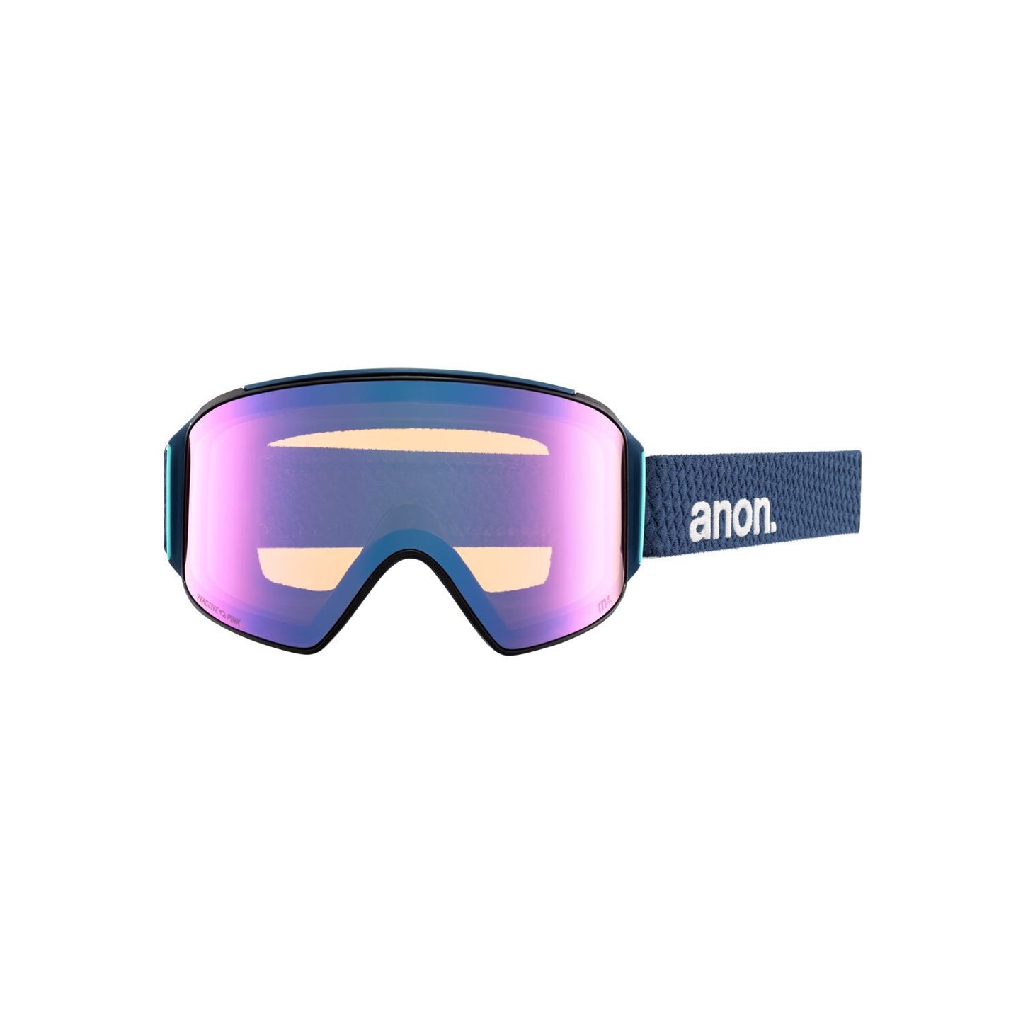 Anon M4 Cylindrical Goggles + Bonus Lens + MFI Face Mask - Low Bridge Fit Nightfall / Perceive Variable Blue Snow Goggles