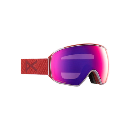 Anon M4 Toric Goggles + Bonus Lens + MFI Face Mask - Low Bridge Fit Mars Perceive Sunny Red - Anon Snow Goggles