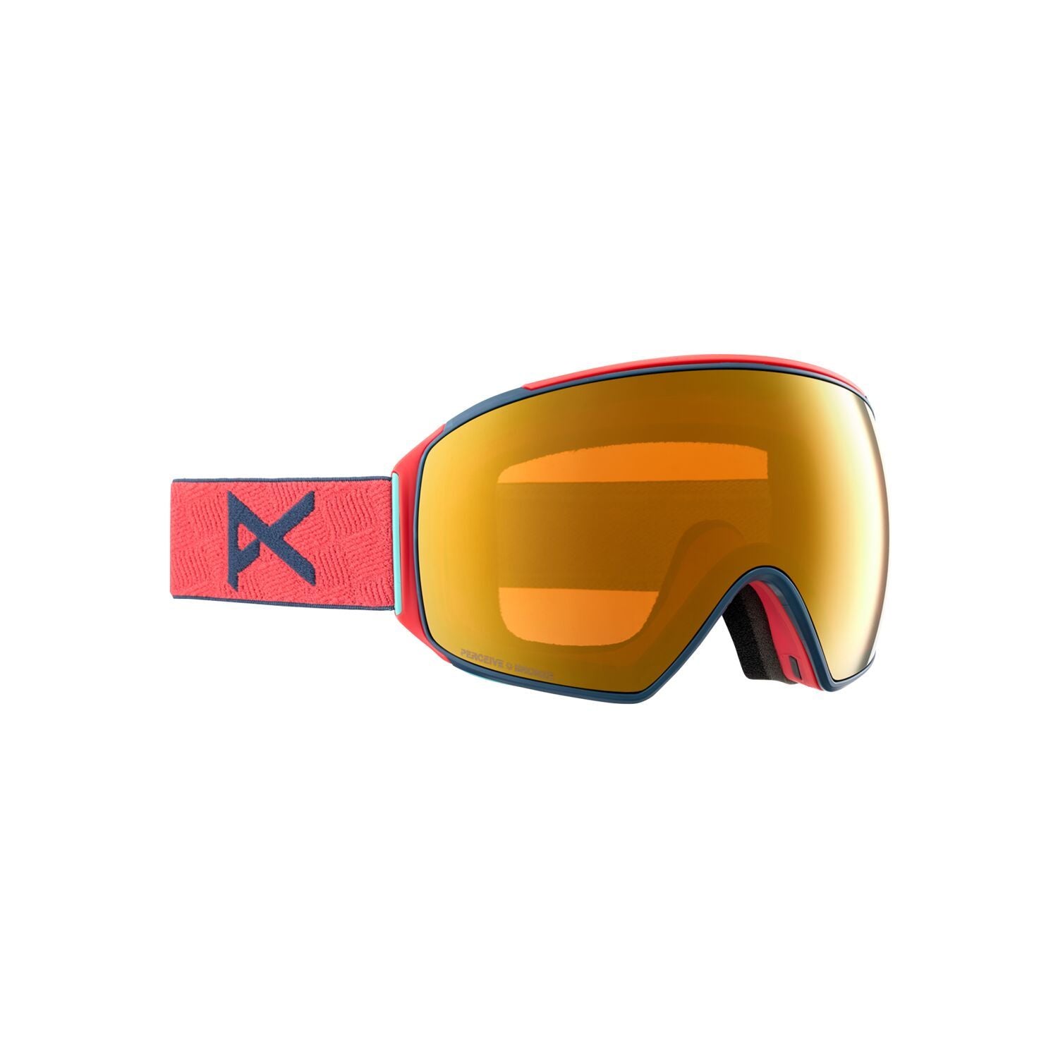 Anon M4 Toric Goggles + Bonus Lens + MFI Face Mask - Low Bridge Fit Coral / Perceive Sunny Bronze Snow Goggles