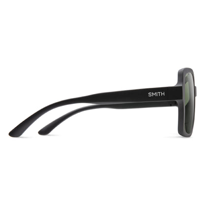 Smith Flare Sunglasses Matte Black ChromaPop Polarized Gray Green - Smith Sunglasses