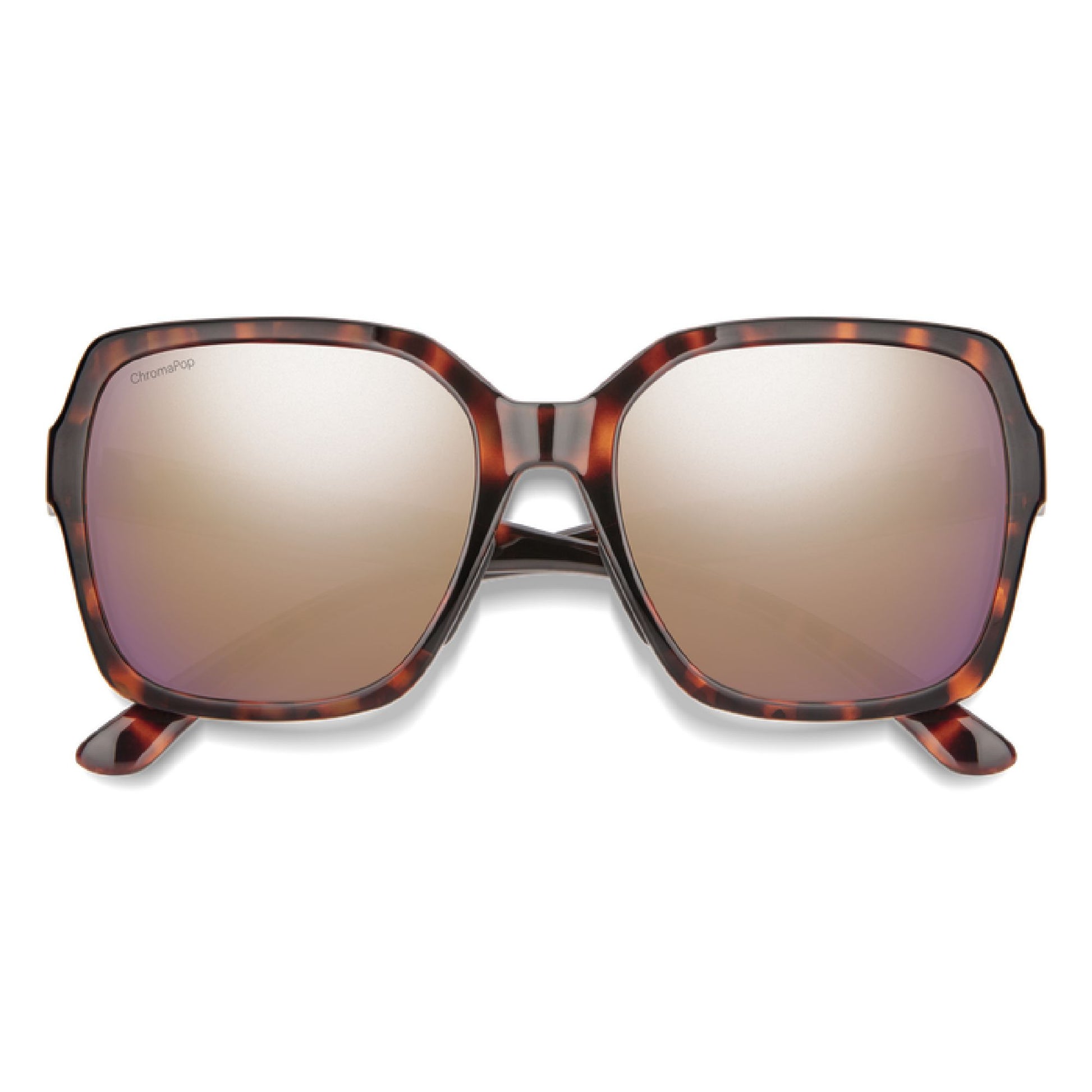 Smith Flare Sunglasses Tortoise / ChromaPop Polarized Rose Gold Mirror Lens Sunglasses