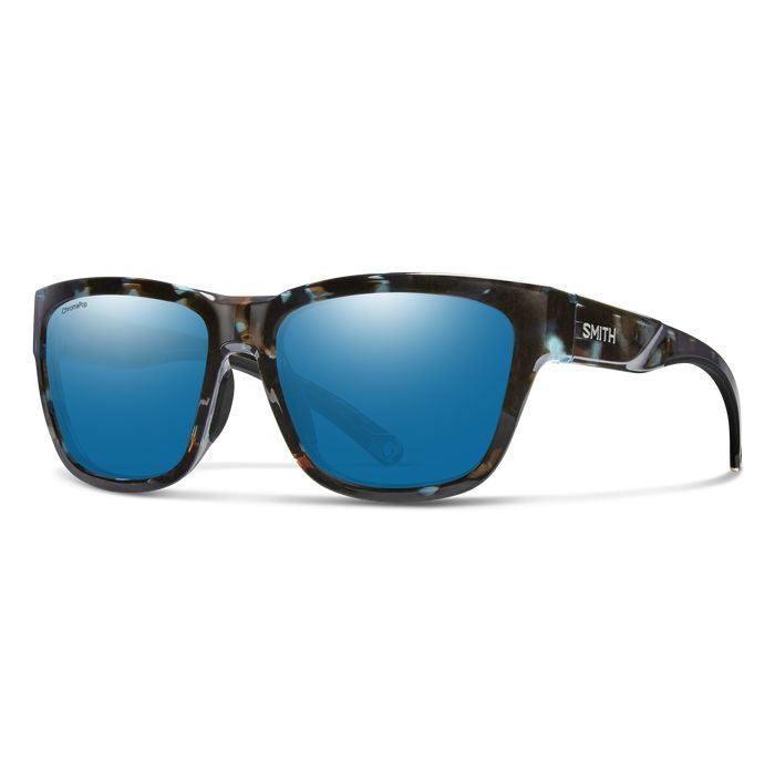 Smith Joya Sunglasses Sky Tortoise ChromaPop Polarized Blue Mirror Lens Sunglasses