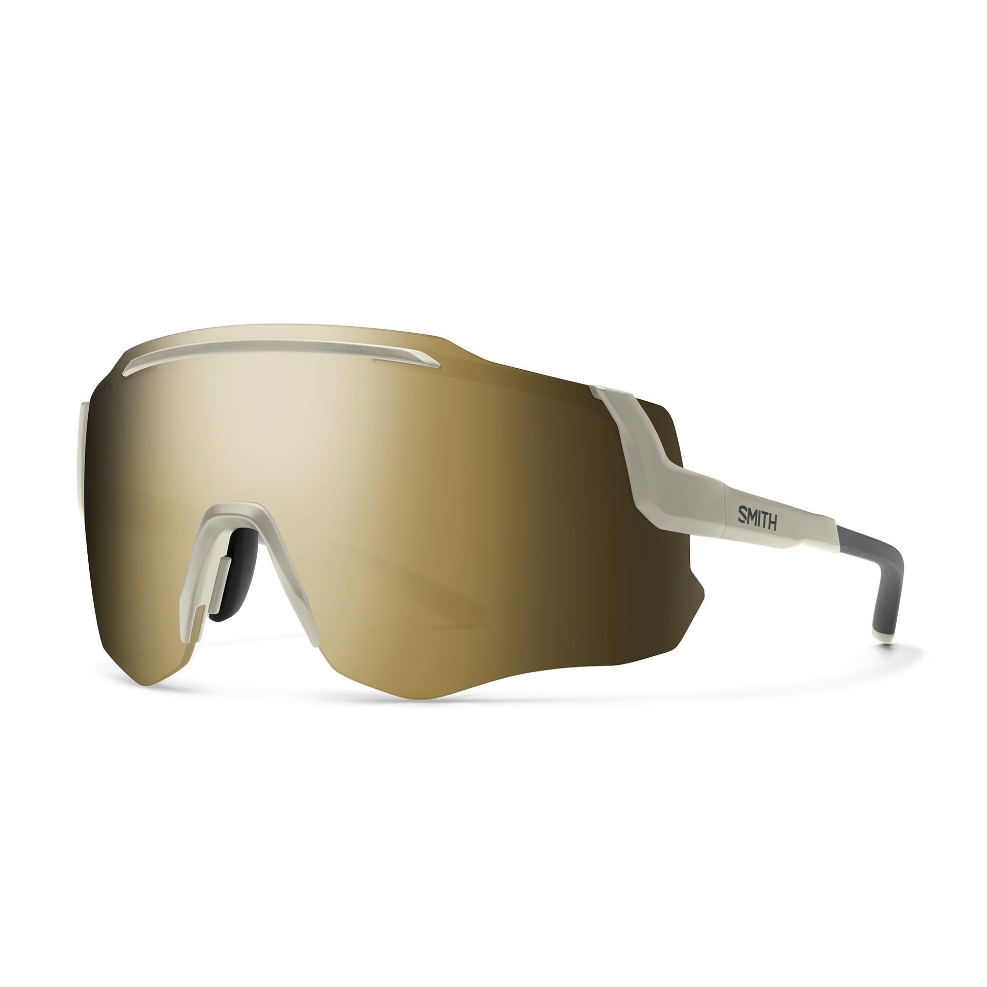 Smith Momentum Sunglasses Matte Bone ChromaPop Black Gold Mirror - Smith Sunglasses