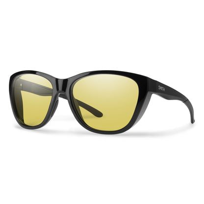 Smith Shoal Sunglasses Black ChromaPop Glass Polarized Low Light Yellow - Smith Sunglasses