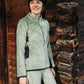 Women's Burton [ak] Baker Hi-Loft Quarter-Zip Fleece Hedge Green Insulators & Fleece