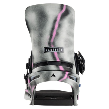 Men's Burton Cartel X Re:Flex Snowboard Bindings Gray Pink - Burton Snowboard Bindings