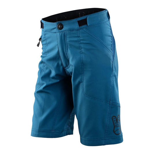 Troy Lee Designs Youth Skyline Shorts Shell Solid Slate Blue 22 Bike Shorts