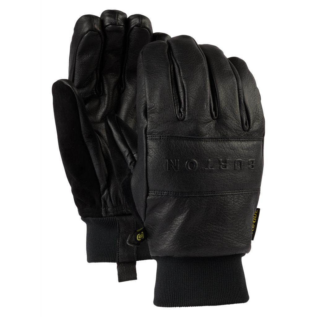 Burton Treeline Leather Gloves True Black Snow Gloves