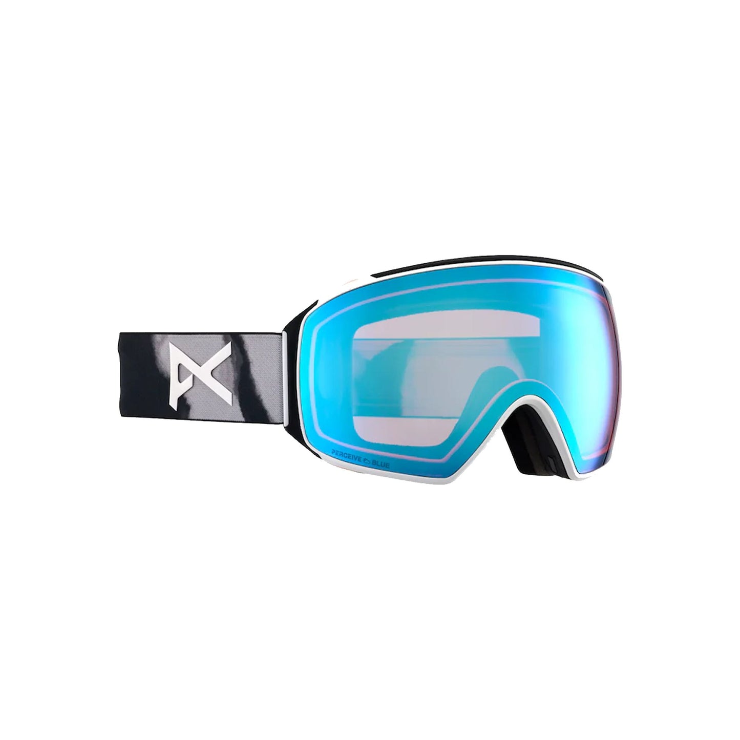 Anon M4S Cylindrical Low Bridge Goggles + Bonus Lens Family Tree Perceive Variable Blue - Anon Snow Goggles