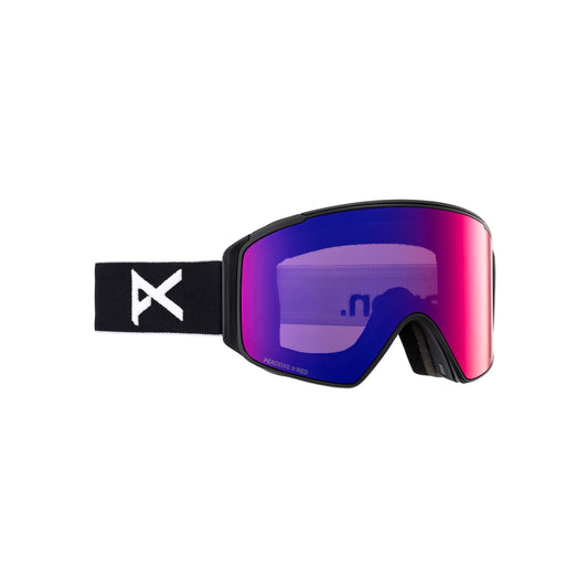 Anon M4S Cylindrical Goggles + Bonus Lens + MFI Face Mask Black / Perceive Sunny Red Snow Goggles