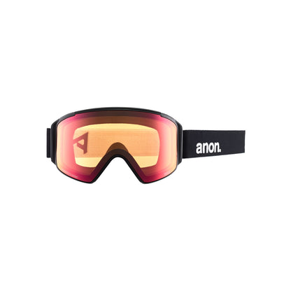 Anon M4S Cylindrical Goggles + Bonus Lens + MFI Face Mask Black Perceive Sunny Red - Anon Snow Goggles